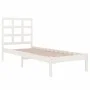 White solid wood single bed frame 90x190 cm by , Beds and slatted bases - Ref: Foro24-3105436, Price: 85,10 €, Discount: %