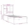 Estructura de cama individual madera maciza blanco 90x190 cm de , Camas y somieres - Ref: Foro24-3105436, Precio: 85,03 €, De...