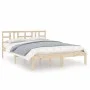 Solid pine wood bed frame 140x190 cm by , Beds and slatted bases - Ref: Foro24-3105385, Price: 106,94 €, Discount: %