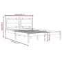 Solid wood double bed frame 135x190 cm by , Beds and slatted bases - Ref: Foro24-3105510, Price: 148,16 €, Discount: %
