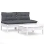 3-piece garden furniture set with anthracite cushions made of pine wood by , Garden sets - Ref: Foro24-3095999, Price: 232,15...