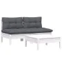 3-piece garden furniture set with anthracite cushions made of pine wood by , Garden sets - Ref: Foro24-3095999, Price: 232,15...