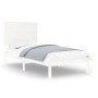 White solid wood single bed frame 90x190 cm by , Beds and slatted bases - Ref: Foro24-3104769, Price: 98,84 €, Discount: %