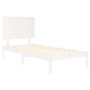 White solid wood single bed frame 90x190 cm by , Beds and slatted bases - Ref: Foro24-3104769, Price: 98,84 €, Discount: %