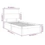 Weißer Einzelbettrahmen aus Massivholz, 90 x 190 cm von , Betten und Lattenroste - Ref: Foro24-3104769, Preis: 97,68 €, Rabat...