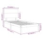 Weißer Einzelbettrahmen aus Massivholz, 90 x 190 cm von , Betten und Lattenroste - Ref: Foro24-3104769, Preis: 98,84 €, Rabat...
