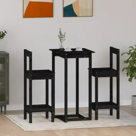 3-piece solid black pine wood bar set by , Furniture sets for kitchens and dining rooms - Ref: Foro24-3124736, Price: 175,61 ...