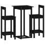 3-teiliges Bar-Set massives Zirbenholz schwarz von , Möbelsets für Küchen und Esszimmer - Ref: Foro24-3124736, Preis: 177,94 ...