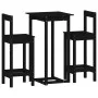 3-teiliges Bar-Set massives Zirbenholz schwarz von , Möbelsets für Küchen und Esszimmer - Ref: Foro24-3124736, Preis: 175,61 ...