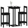 3-teiliges Bar-Set massives Zirbenholz schwarz von , Möbelsets für Küchen und Esszimmer - Ref: Foro24-3124736, Preis: 177,94 ...