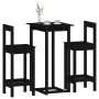 3-teiliges Bar-Set massives Zirbenholz schwarz von , Möbelsets für Küchen und Esszimmer - Ref: Foro24-3124736, Preis: 175,61 ...