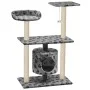 Cat scratching post with sisal post 95 cm gray footprints by vidaXL, Cat furniture - Ref: Foro24-170513, Price: 59,11 €, Disc...
