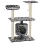 Rascador para gatos con poste de sisal 95 cm huellas gris de vidaXL, Mobiliario para gatos - Ref: Foro24-170513, Precio: 62,0...