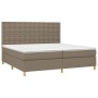 Cama box spring colchón y luces LED tela gris taupe 200x200 cm de , Camas y somieres - Ref: Foro24-3135785, Precio: 754,08 €,...