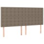 Cama box spring colchón y luces LED tela gris taupe 200x200 cm de , Camas y somieres - Ref: Foro24-3135785, Precio: 754,08 €,...