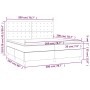 Cama box spring colchón y luces LED tela gris taupe 200x200 cm de , Camas y somieres - Ref: Foro24-3135785, Precio: 754,08 €,...