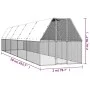 Galvanized steel outdoor chicken coop cage 2x10x2 m by , Cages and habitats for small animals - Ref: Foro24-3154374, Price: 4...