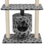 Rascador para gatos con poste de sisal 95 cm huellas gris de vidaXL, Mobiliario para gatos - Ref: Foro24-170513, Precio: 62,0...