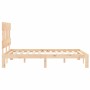 Estructura de cama con cabecero madera maciza 140x200 cm de , Camas y somieres - Ref: Foro24-3193596, Precio: 122,03 €, Descu...