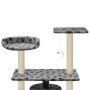 Rascador para gatos con poste de sisal 95 cm huellas gris de vidaXL, Mobiliario para gatos - Ref: Foro24-170513, Precio: 62,0...