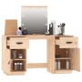 Juego de tocador con LED madera maciza de pino