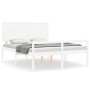 Doppelbett für Senioren mit weißem Massivholz-Kopfteil von , Betten und Lattenroste - Ref: Foro24-3195487, Preis: 197,30 €, R...