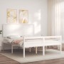 Doppelbett für Senioren mit weißem Massivholz-Kopfteil von , Betten und Lattenroste - Ref: Foro24-3195487, Preis: 197,30 €, R...