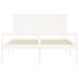Doppelbett für Senioren mit weißem Massivholz-Kopfteil von , Betten und Lattenroste - Ref: Foro24-3195487, Preis: 197,30 €, R...