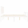 Doppelbett für Senioren mit weißem Massivholz-Kopfteil von , Betten und Lattenroste - Ref: Foro24-3195487, Preis: 197,30 €, R...