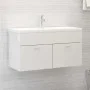 Möbel mit Spüle aus glänzendem weißem Holzwerkstoff von , Badezimmerwaschtische - Ref: Foro24-3070844, Preis: 208,91 €, Rabat...