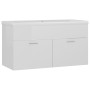 Furniture with bright white engineered wood sink by , bathroom vanities - Ref: Foro24-3070844, Price: 223,98 €, Discount: %