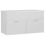 Mueble con lavabo madera de ingeniería blanco brillante de , Tocadores de baño - Ref: Foro24-3070844, Precio: 208,91 €, Descu...