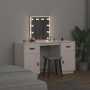 Juego de tocador con LED madera maciza de pino blanco