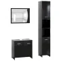 3-piece bathroom furniture set made of black engineered wood by , Bathroom furniture - Ref: Foro24-3056917, Price: 139,43 €, ...