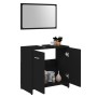 Badmöbel-Set 3-tlg. Holzwerkstoff schwarz von , Badezimmermöbel - Ref: Foro24-3056917, Preis: 142,89 €, Rabatt: %