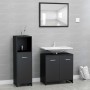 Badmöbel-Set 3-tlg. Holzwerkstoff schwarz von , Badezimmermöbel - Ref: Foro24-3056908, Preis: 122,22 €, Rabatt: %
