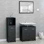 Juego muebles de baño 3 pzas madera de ingeniería negro de , Muebles de baño - Ref: Foro24-3056908, Precio: 117,84 €, Descuen...