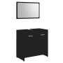 Badmöbel-Set 3-tlg. Holzwerkstoff schwarz von , Badezimmermöbel - Ref: Foro24-3056908, Preis: 122,22 €, Rabatt: %