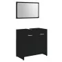 Juego muebles de baño 3 pzas madera de ingeniería negro de , Muebles de baño - Ref: Foro24-3056908, Precio: 117,84 €, Descuen...