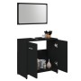Juego muebles de baño 3 pzas madera de ingeniería negro de , Muebles de baño - Ref: Foro24-3056908, Precio: 123,30 €