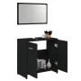 Juego muebles de baño 3 pzas madera de ingeniería negro de , Muebles de baño - Ref: Foro24-3056908, Precio: 117,84 €, Descuen...