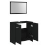 Badmöbel-Set 3-tlg. Holzwerkstoff schwarz von , Badezimmermöbel - Ref: Foro24-3056908, Preis: 122,22 €, Rabatt: %