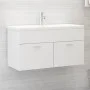Waschbecken aus weißem Holzwerkstoff von , Badezimmerwaschtische - Ref: Foro24-3070838, Preis: 205,07 €, Rabatt: %