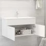 Waschbecken aus weißem Holzwerkstoff von , Badezimmerwaschtische - Ref: Foro24-3070838, Preis: 205,07 €, Rabatt: %
