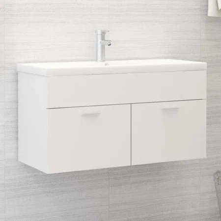 Mueble con lavabo madera de ingeniería blanco de , Tocadores de baño - Ref: Foro24-3071288, Precio: 277,97 €, Descuento: %