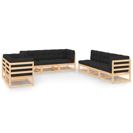 8 Stk. Gartenmöbel und Kissen aus massivem Zirbenholz von , Gartensets - Ref: Foro24-3083808, Preis: 737,39 €, Rabatt: %