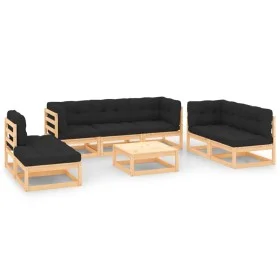 Garden furniture 8 pieces and solid pine wood cushions by , Garden sets - Ref: Foro24-3083817, Price: 633,10 €, Discount: %