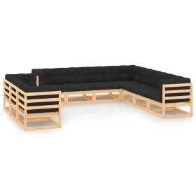 Gartenmöbel 10 Stück Kissen anthrazit massives Zirbenholz von , Gartensets - Ref: Foro24-3083857, Preis: 913,24 €, Rabatt: %