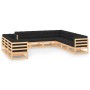 Gartenmöbel 10 Stück Kissen anthrazit massives Zirbenholz von , Gartensets - Ref: Foro24-3083857, Preis: 921,79 €, Rabatt: %