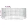 Animal enclosure with 12 galvanized iron panels measuring 54x80 cm. by , Cages and habitats for small animals - Ref: Foro24-1...